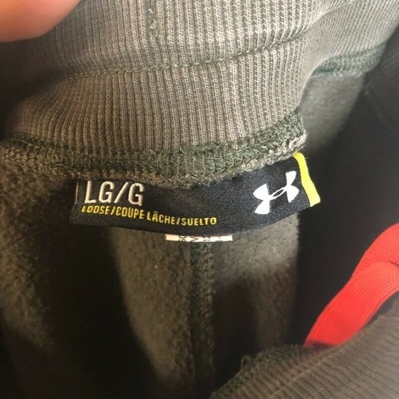 Under Armour Mens Rival Fleece Sweat Pants Green - Picture 7 of 8